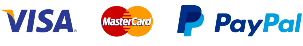 Pago Seguro con VISA, Mastercard, Paypal